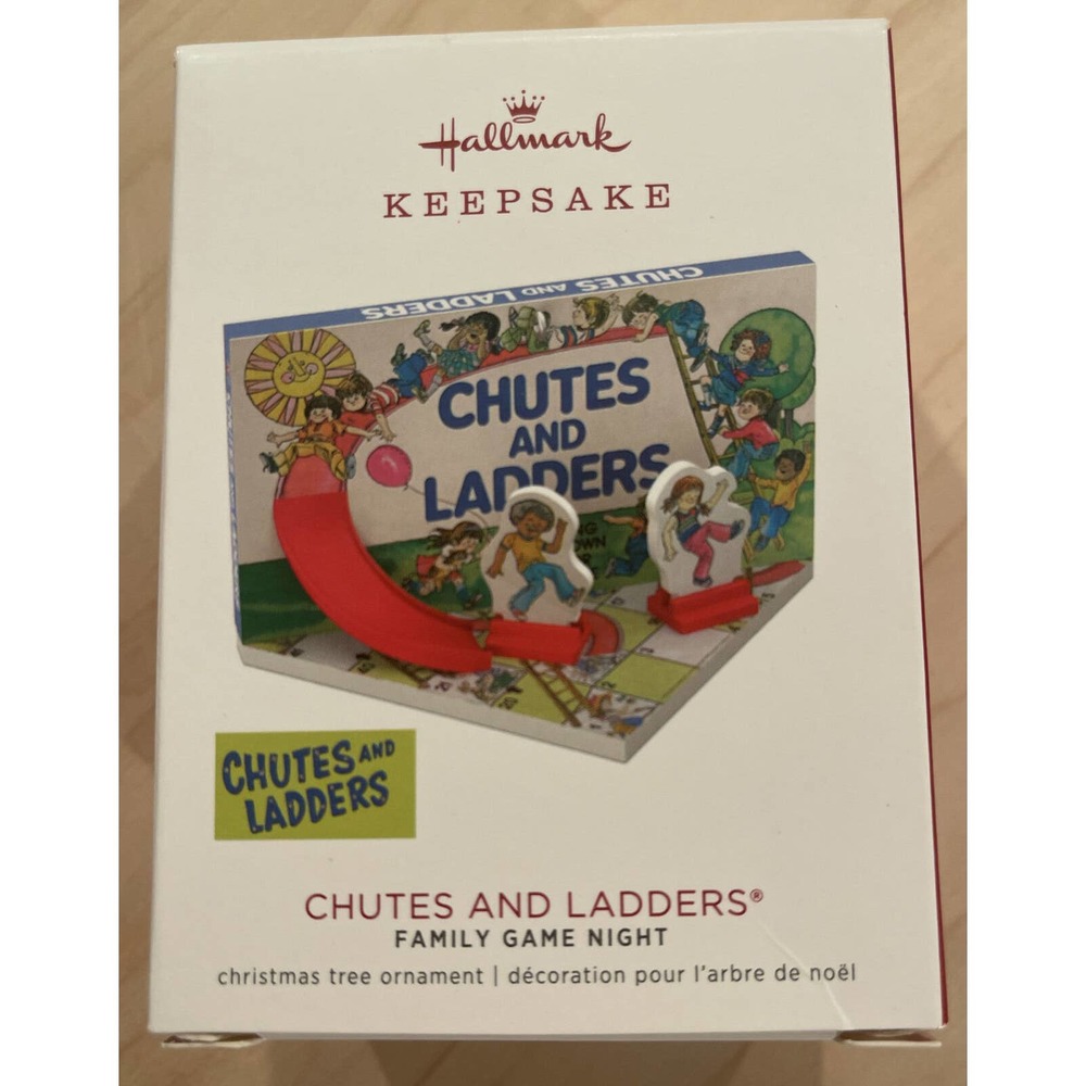 HALLMARK KEEPSAKES 2018 CHUTES AND LADDERS FAMILY GAME NIGHT ORNAMENTS NEW
